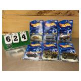 (6) Hot Wheels 1:64 Diecast Metal Cars NIP