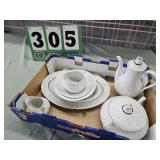 White And Silver Dishes, Princess China