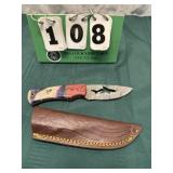 Hand Forged Damascus Shark Knife