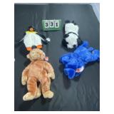 (4) XL Beanie Babies  With Tags