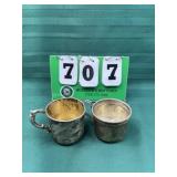 (2) Sterling Silver Children's Cups