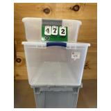 (3) Plastic Totes