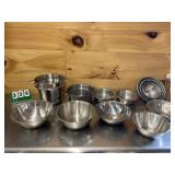 Assorted Stainless Bowls & Cookware
