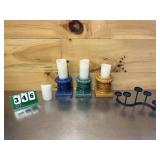 Candleholders & Candle Lot