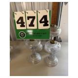 (4) Matching Oil Lamps