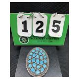 Vintage Sterling Silver Navajo Belt Buckle