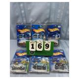 (6) Hot Wheels DieCast Metal Cars w Badges