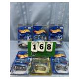 (6) Hot Wheels DieCast Metal Cars w Badges