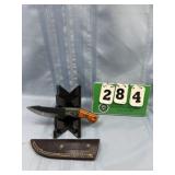 Damascus Fixed-Blade Hunting Knife
