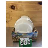 (3) Plastic Cake Display Containers