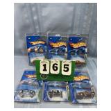 (6) Hot Wheels DieCast Metal Cars w Badges