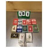 Assorted Vintage Advertising Playing Cards