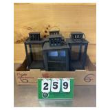 Glass Tabletop Candle Lanterns
