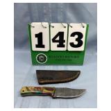 Damascus Fixed-Blade Knife