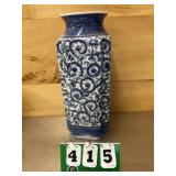Vintage Porcelain Hexagonal Floor Vase