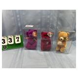 (3) Beanie Babies in Display Cases