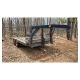 Shop built goose neck TA trailer with 6.5