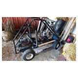 Singl seater go cart with Enduro OHV motor. Seat