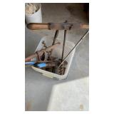 Hand auger with bits Hand auger with bits
