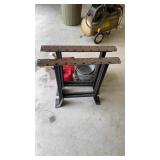 Lot with buckets, steel legs, gas tanks Lot with buckets, steel legs, gas tanks