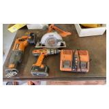 Ridgid cordless tool set. 1 side of charger