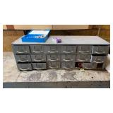 Parts bin with hardware Parts bin with hardware