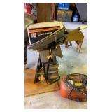 Lot of 2 outboard boat motors and tank, condition