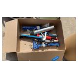 Lot of miscellaneous tools, pipe wrenches, pipe Lot of miscellaneous tools, pipe wrenches, pipe