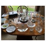 Large Lot With Beautiful Glass Pcs., Silverware,