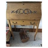 Antique Oak Secretary, 15"Dx28"Wx41"T