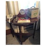 Lot With End Table & Collectibles