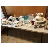 Large Lot With Pyrex Dishes, Corelle Ware, Pitcher