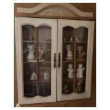 Lot With Miniature China Cabinet With Figurines