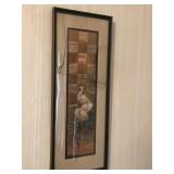 Antique Woven Picture With Tv Stand & American