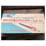 Vintage Wood Burning Set & Milton Bradley Name