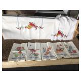 Embroidered Dish Towel Set With Matching Apron &