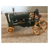 Vintage Cast Iron Tractor With Narrow