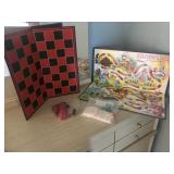Old Checker Board Game & Candyland Game