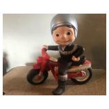 Ceramic Boy On A Motorcycle