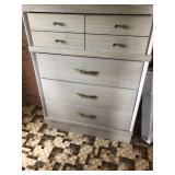 Vintage Blonde Dresser & Matching Chest Of Drawers