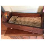 Vintage Wooden Doll Cradle