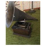 Edison Phonograph With Morning Glory Horn