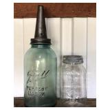 2 Qt. Ball Jar With Oil Spout & Moms Qt. Size
