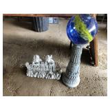 Gazing Ball With Boy & Girl Lawn Ornament