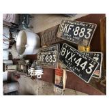 Large Lot With Old License Plates, Coca-Cola, Hand