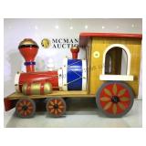 LARGE WOODEN PAINTED TRAIN