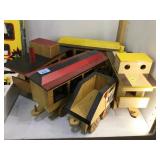 HAND PAINTED WOODEN TRAIN CARS