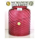 VICTORIAN CRANBERRY SWIRL SHADE