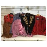 6 PIECES, LEATHER , 3 COLLARS & 3 JACKETS