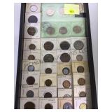 TRAY OF FOREIGN COINS & SUSAN B